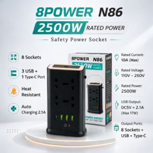 8Power N86 Safety Power Socket