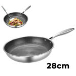 Honeycomb 28cm Non Stick SS Frying Pan