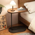 Metal Base Oval Side Table Big